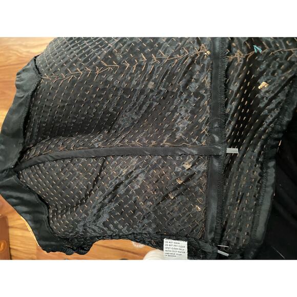 1990s OLEG CASSINI Gold/Bronze fully sequins strapless silk bustier top (L) - Picture 11 of 11